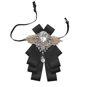 2175 Sparkle Bow Ties and Big Rhinestone Bow Tie Satin Ribbon Bowtie